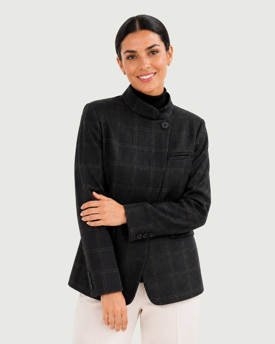 Blazer Estruturado Feminino Xadrez Amery