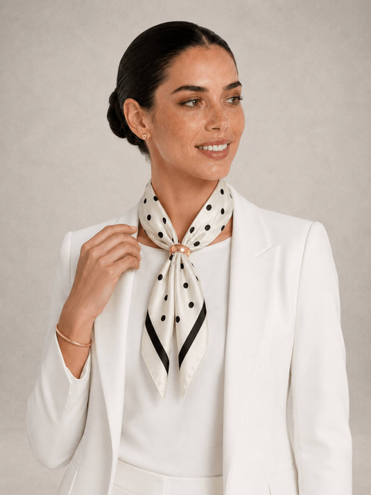 Lenço Feminino Poá 70x70 Elora | Uso Versátil