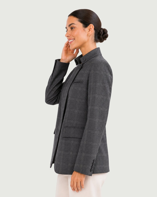 Blazer Estruturado Feminino Xadrez Amery