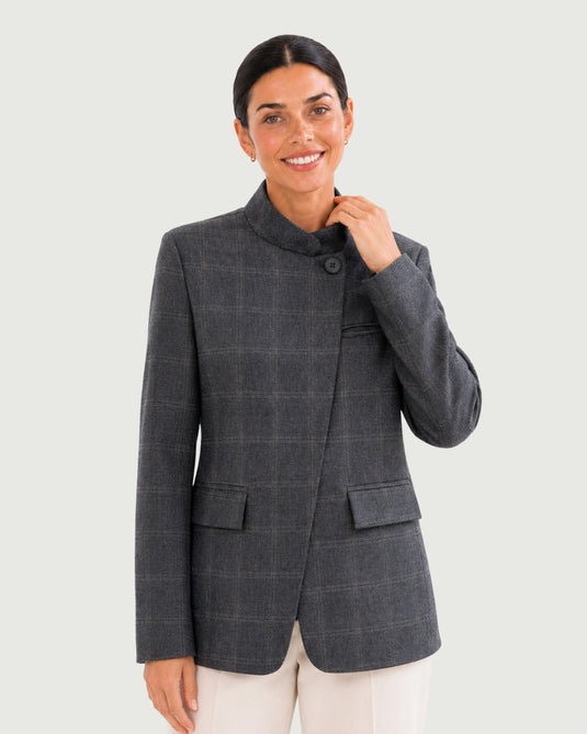 Blazer Estruturado Feminino Xadrez Amery