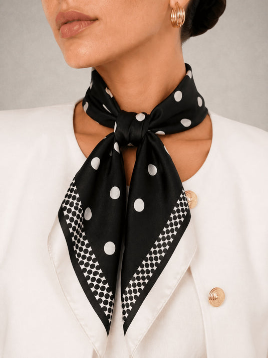 Lenço Feminino Preto 70x70 Minie | Uso Versátil