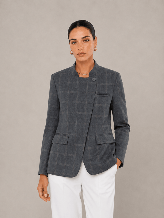 Blazer Estruturado Feminino Xadrez Amery