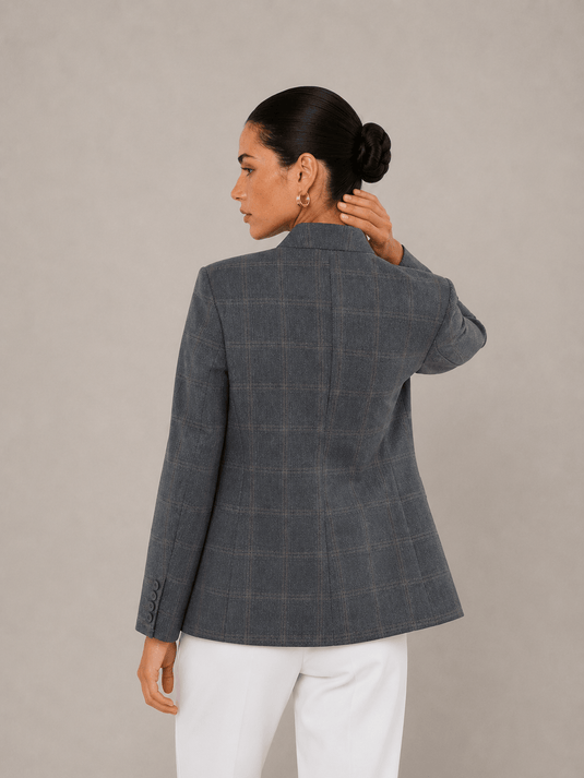 Blazer Estruturado Feminino Xadrez Amery