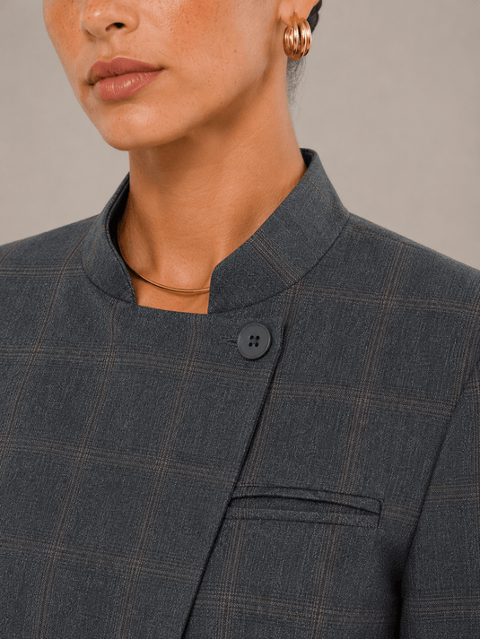 Blazer Estruturado Feminino Xadrez Amery