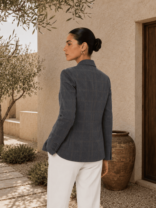 Blazer Estruturado Feminino Xadrez Amery