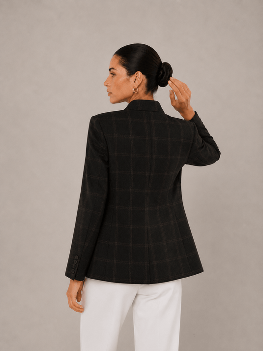 Blazer Estruturado Feminino Xadrez Amery