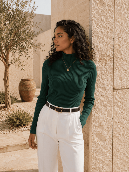 Suéter Feminino Hadama Gola Média