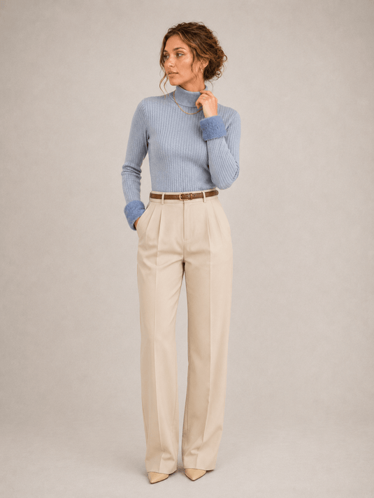 Suéter Feminino Gola Alta com Forro de Veludo Bonie