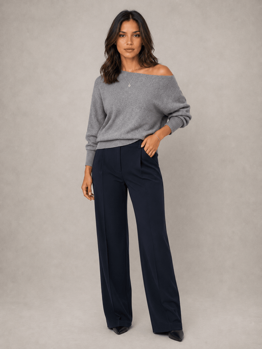 Suéter Feminino Decote Canoa Mily