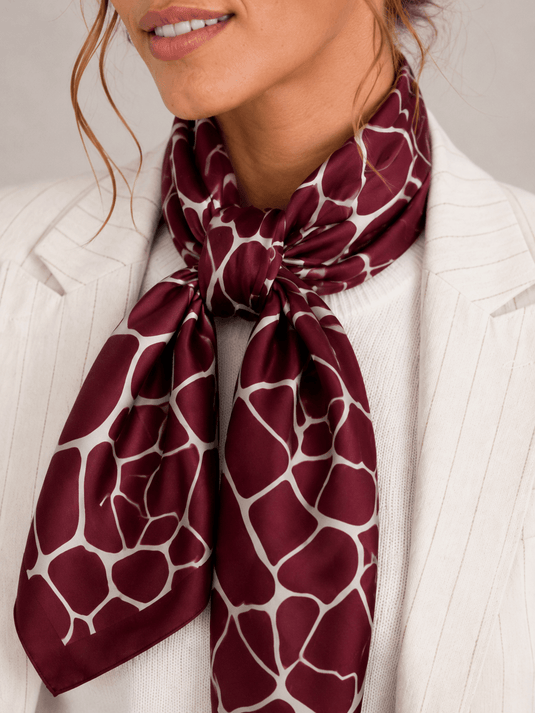 Lenço Feminino Vermelho 90x90 Firenze | Uso Versátil