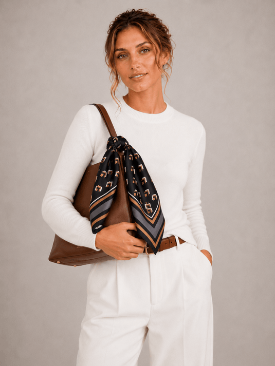 Lenço Feminino Preto 90x90 Havana | Uso Versátil