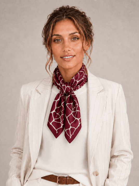 Lenço Feminino Vermelho 90x90 Firenze | Uso Versátil