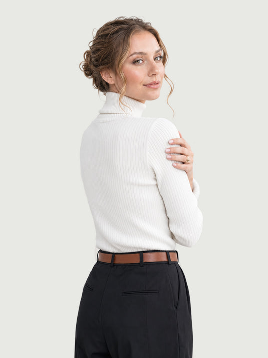 Suéter Feminino Gola Alta com Forro de Veludo Bonie