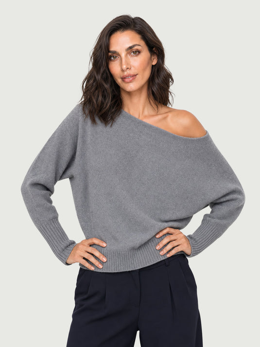 Suéter Feminino Decote Canoa Mily