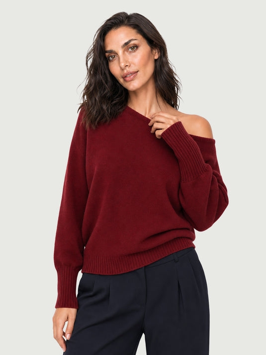 Suéter Feminino Decote Canoa Mily