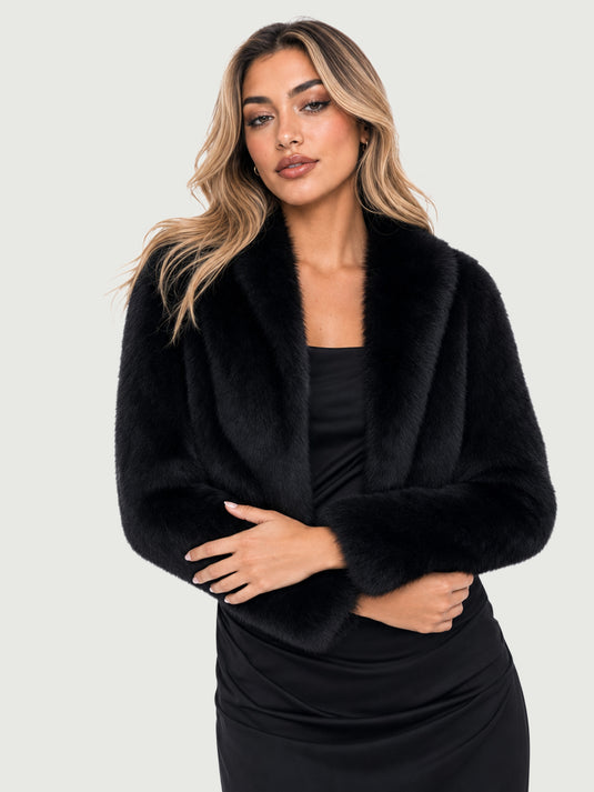 Casaco Feminino Peluciado Cropped Alunna