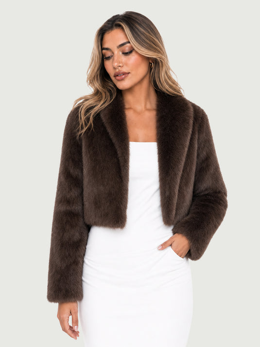 Casaco Feminino Peluciado Cropped Alunna