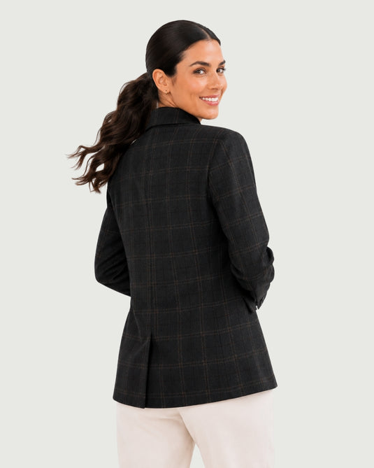 Blazer Estruturado Feminino Xadrez Amery