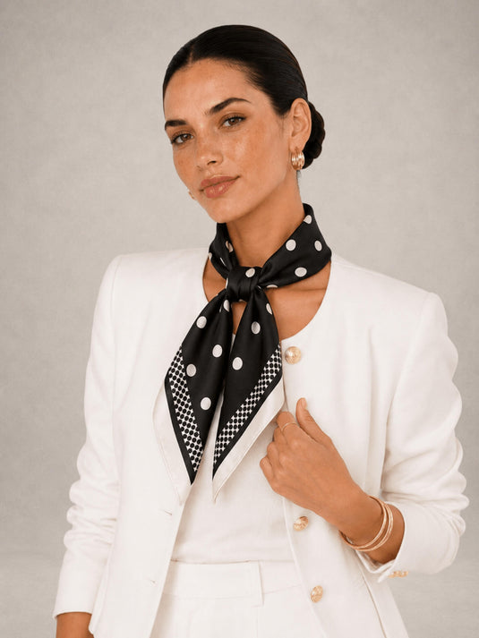 Lenço Feminino Preto 70x70 Minie | Uso Versátil