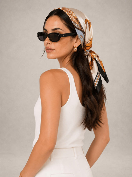 Lenço Feminino 70x70 Horse | Uso Versátil