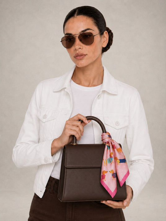 Lenço Feminino Rosa 70x70 Bonie | Uso Versátil