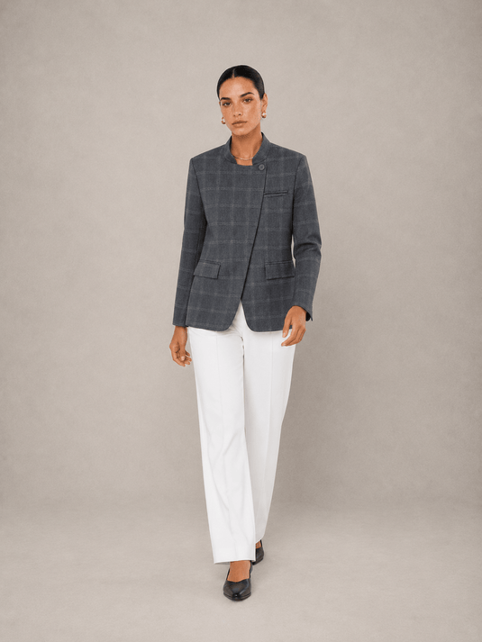 Blazer Estruturado Feminino Xadrez Amery