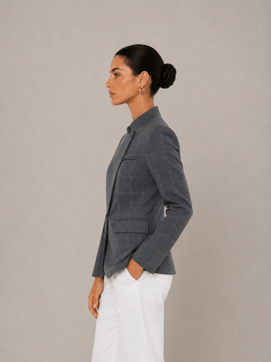 Blazer Estruturado Feminino Xadrez Amery