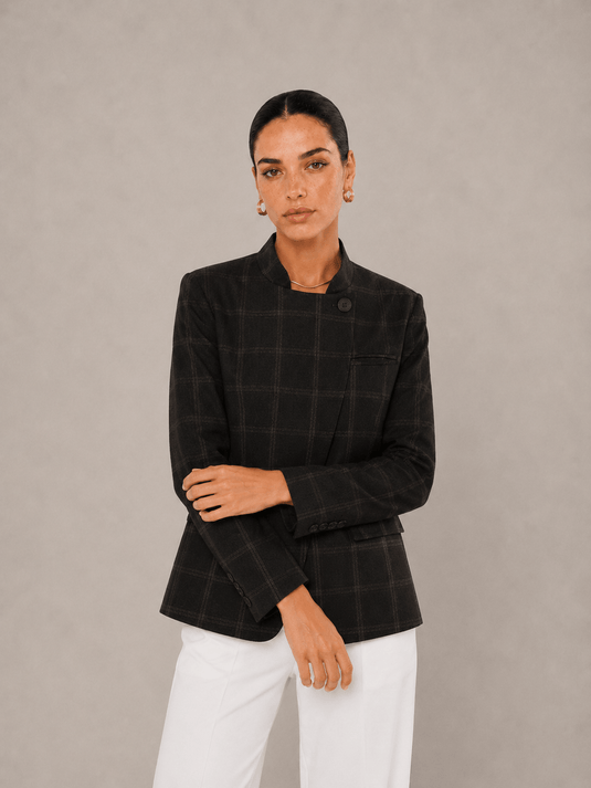 Blazer Estruturado Feminino Xadrez Amery