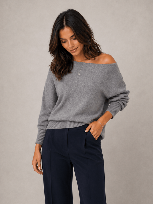 Suéter Feminino Decote Canoa Mily