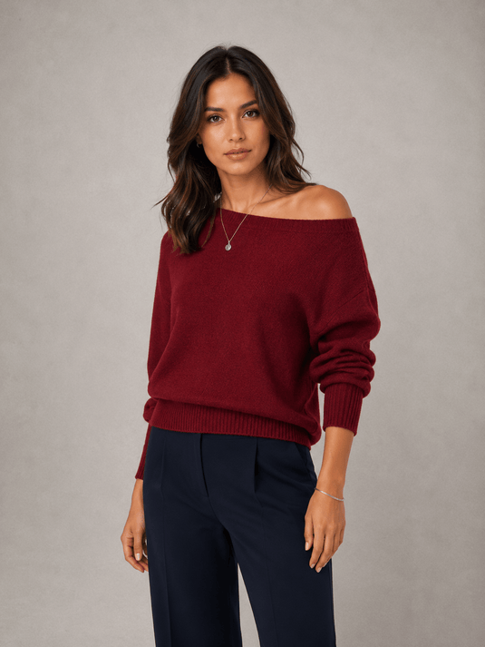 Suéter Feminino Decote Canoa Mily