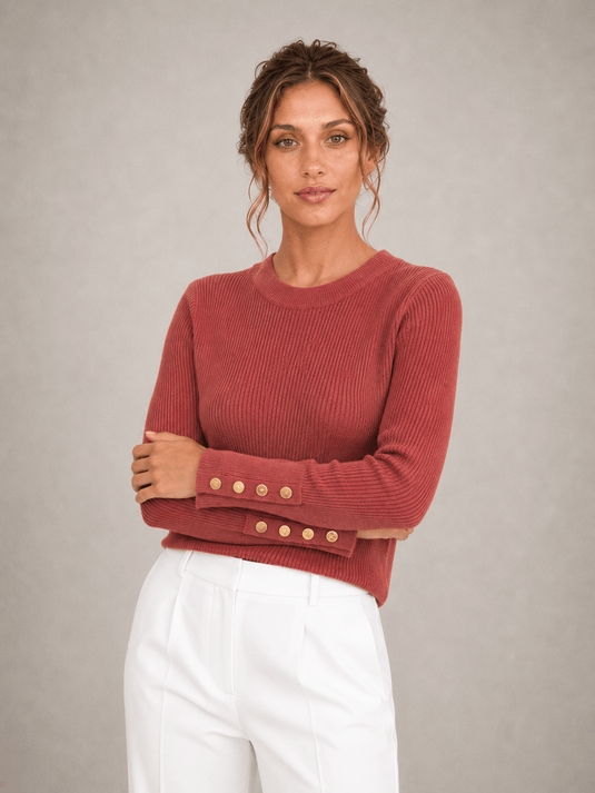 Suéter Feminino Manga Longa com Botões Dressy