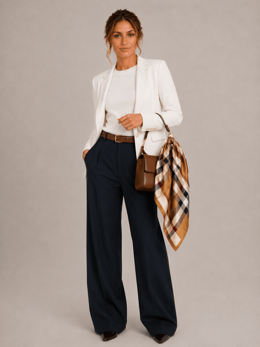 Lenço Feminino Xadrez 90x90 Hermes | Uso Versátil