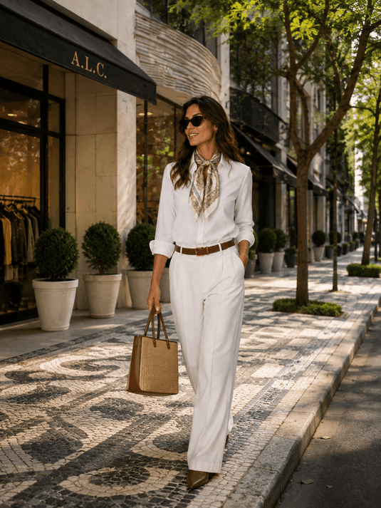 Lenço Feminino Acetinado 70x70 Pluma | Uso Versátil