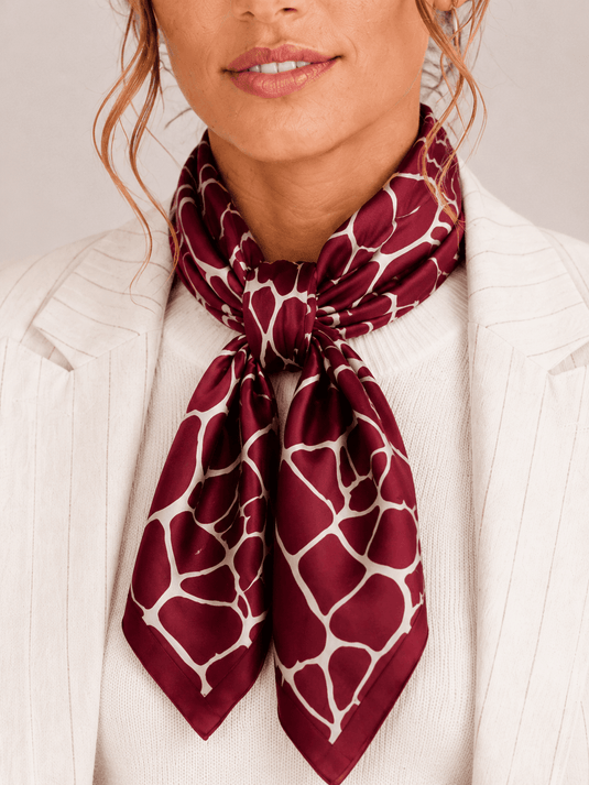 Lenço Feminino Vermelho 90x90 Firenze | Uso Versátil