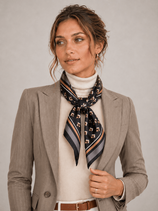 Lenço Feminino Preto 90x90 Havana | Uso Versátil