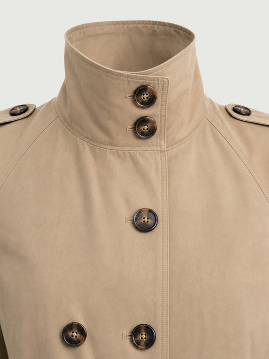 Casaco Feminino Trench Coat Cropped Firenze