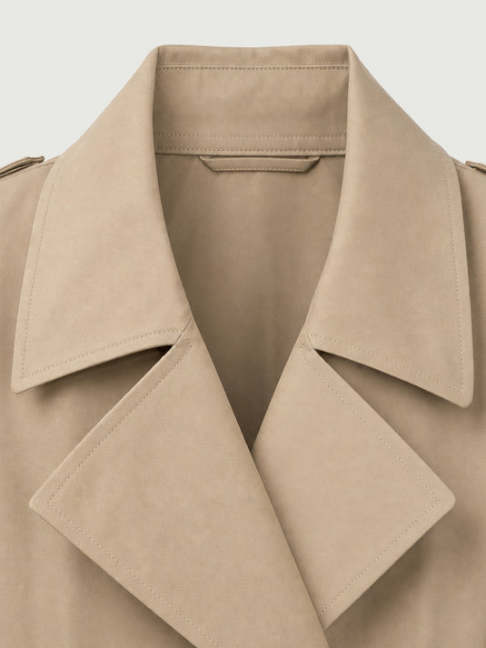 Casaco Feminino Trench Coat Cropped Siena