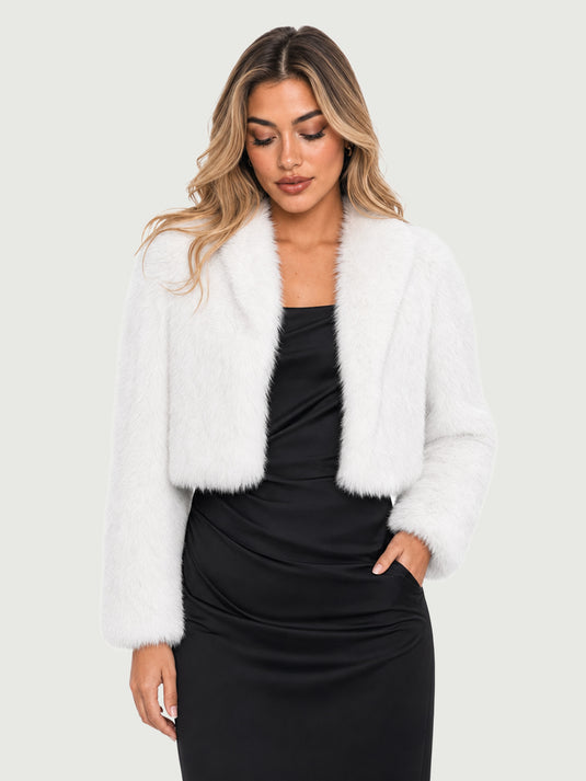 Casaco Feminino Peluciado Cropped Alunna