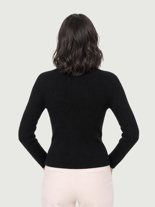 Suéter Feminino Manga Longa com Botões Dressy