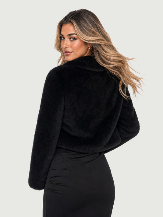 Casaco Feminino Peluciado Cropped Alunna