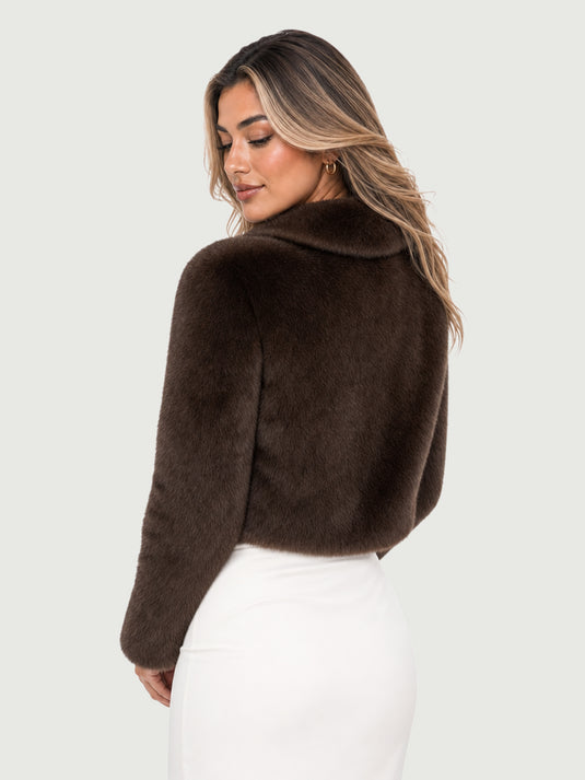 Casaco Feminino Peluciado Cropped Alunna